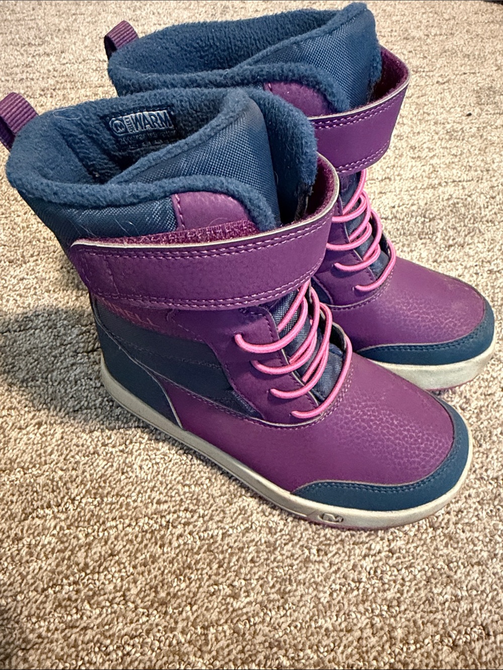Merrell Kids Purple and Navy Tall Snow Boots